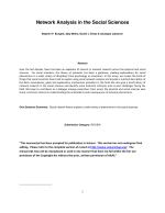 Network Analysis in the Social Sciences