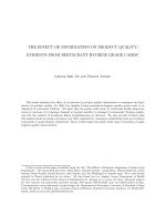 THE EFFECT OF INFORMATION ON PRODUCT QUALITY: EVIDENCE FROM RESTAURANT HYGIENE GRADE CARDS*