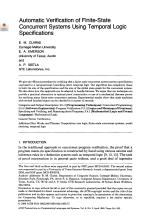 Automatic Verification of Finite-State Concurrent Systems Using Temporal Logic Specifications