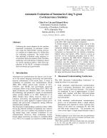 Automatic Evaluation of Summaries Using N-gram Co-Occurrence Statistics
