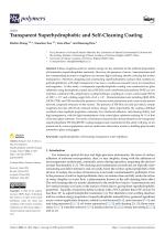 Transparent Superhydrophobic and Self-Cleaning Coating
