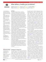 What defines a healthy gut microbiome?