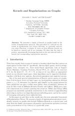 Kernels and Regularization on Graphs