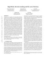 Algorithmic decision making and the cost of fairness