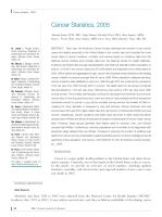 Cancer Statistics, 2005