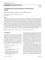 Li–Solid Electrolyte Interfaces/Interphases in All-Solid-State Li Batteries
