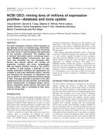 NCBI GEO: mining tens of millions of expression profiles—database and tools update