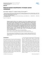 Network-based classification of breast cancer metastasis