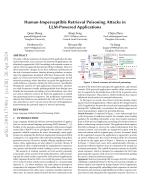 Human-Imperceptible Retrieval Poisoning Attacks in LLM-Powered Applications