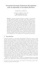 Viewpoint Invariant Pedestrian Recognition with an Ensemble of Localized Features