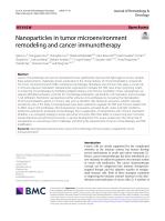 Nanoparticles in tumor microenvironment remodeling and cancer immunotherapy