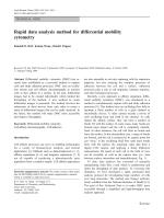 Rapid data analysis method for differential mobility cytometry