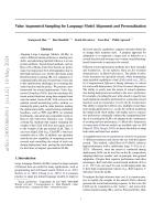 Value Augmented Sampling for Language Model Alignment and Personalization