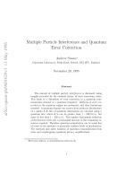 Multiple Particle Interference and Quantum Error Correction