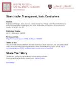Stretchable, Transparent, Ionic Conductors