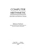 COMPUTER ARITHMETIC: Algorithms and Hardware Designs