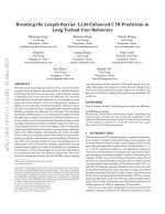 Breaking the Length Barrier: LLM-Enhanced CTR Prediction in Long Textual User Behaviors