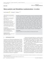 Meta-analysis and Mendelian randomization: A review