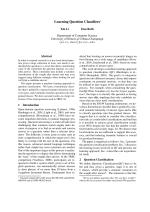 Learning Question Classifiers