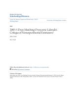 Does Matching Overcome Lalonde's Critique of Nonexperimental Estimators?
