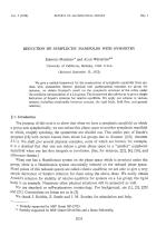 REDUCTION OF SYMPLECTIC MANIFOLDS WITH SYMMETRY