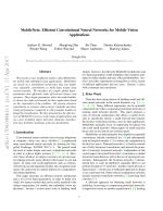 MobileNets: Efficient Convolutional Neural Networks for Mobile Vision Applications