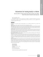 Interventions for treating obesity in children