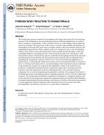 FOREIGN BODY REACTION TO BIOMATERIALS