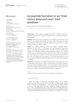 Acrylamide formation in air-fried versus deep and oven-fried potatoes