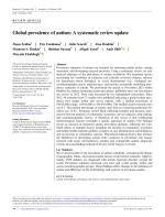 Global prevalence of autism: A systematic review update