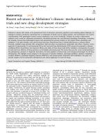 Recent advances in Alzheimer’s disease: mechanisms, clinical trials and new drug development strategies