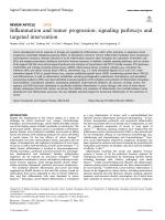 Inflammation and tumor progression: signaling pathways and targeted intervention