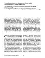 Normal Keratinization in a Spontaneously Immortalized Aneuploid Human Keratinocyte Cell Line