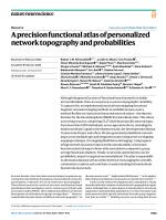 A precision functional atlas of personalized network topography and probabilities
