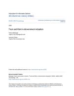 Trust and Risk in eGovernment Adoption