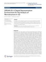 DREAM.3D: A Digital Representation Environment for the Analysis of Microstructure in 3D