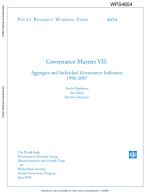 Governance Matters VII: Aggregate and Individual Governance Indicators 1996-2007