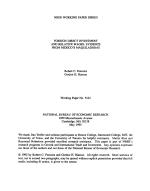 FOREIGN DIRECT INVESTMENT AND RELATIVE WAGES: EVIDENCE FROM MEXICO'S MAQUILADORAS