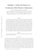 PlatEMO: A MATLAB Platform for Evolutionary Multi-Objective Optimization