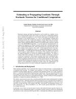 Estimating or Propagating Gradients Through Stochastic Neurons for Conditional Computation