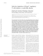 Selective depletion of Foxp3+ regulatory T cells induces a scurfy-like disease