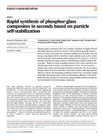 Rapid synthesis of phosphor-glass composites in seconds based on particle self-stabilization