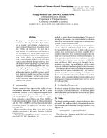 Statistical Phrase-Based Translation