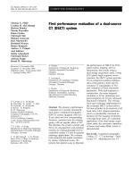 First performance evaluation of a dual-source CT (DSCT) system