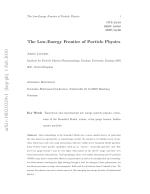 The Low-Energy Frontier of Particle Physics