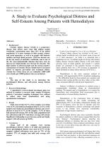 A Study to Evaluate Psychological Distress and Self-Esteem Among Patients with Hemodialysis