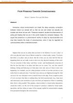 From Presence Towards Consciousness