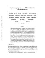 Training language models to follow instructions with human feedback
