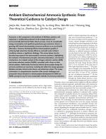 Ambient Electrochemical Ammonia Synthesis: From Theoretical Guidance to Catalyst Design