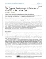 The Potential Applications and Challenges of ChatGPT in the Medical Field